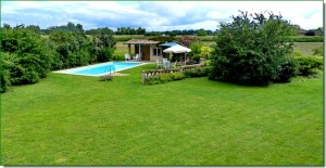 Une belle piscine dans le jardin